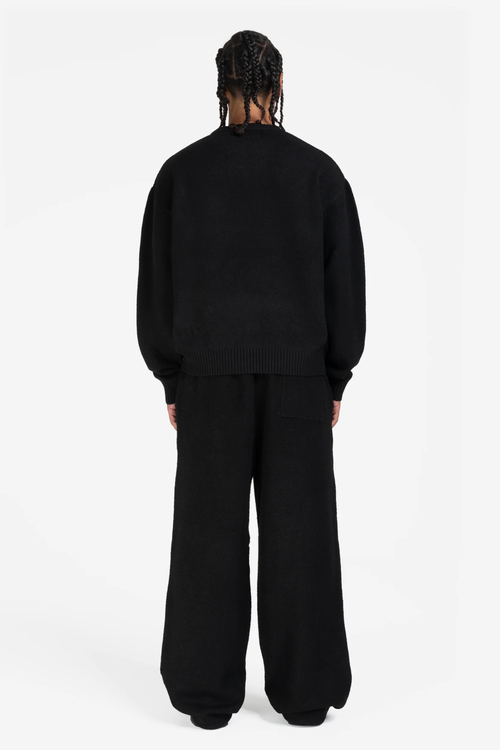 FUZZY KNIT SWEATER BLACK - Image 5