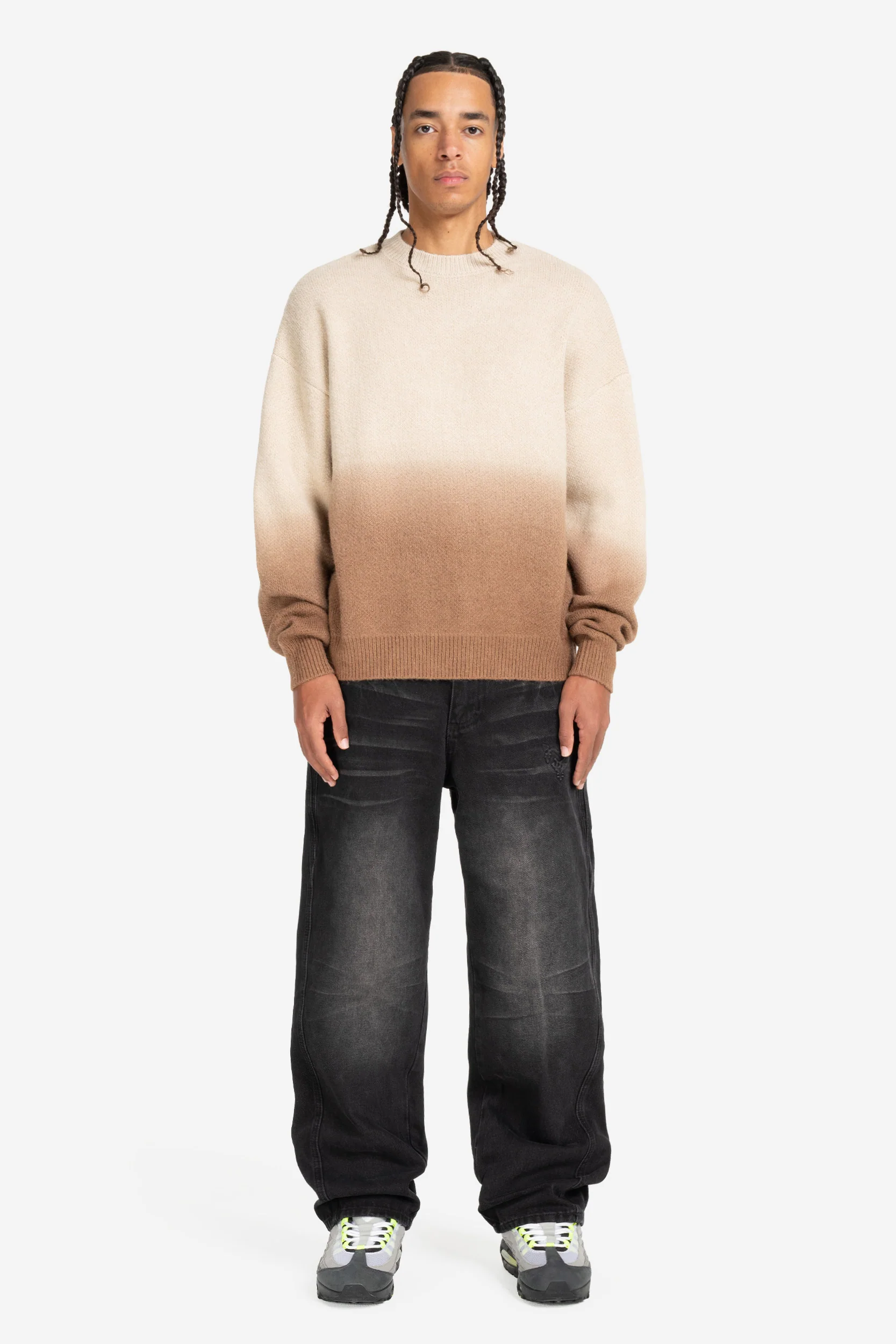 GRADIANT KNIT SWEATER BROWN - Image 3