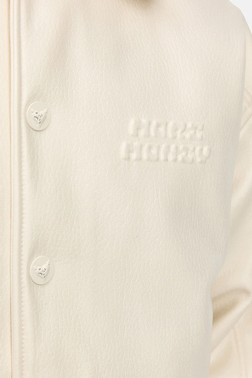 HEAVY HEART LEATHER JACKET WHITE - Image 5