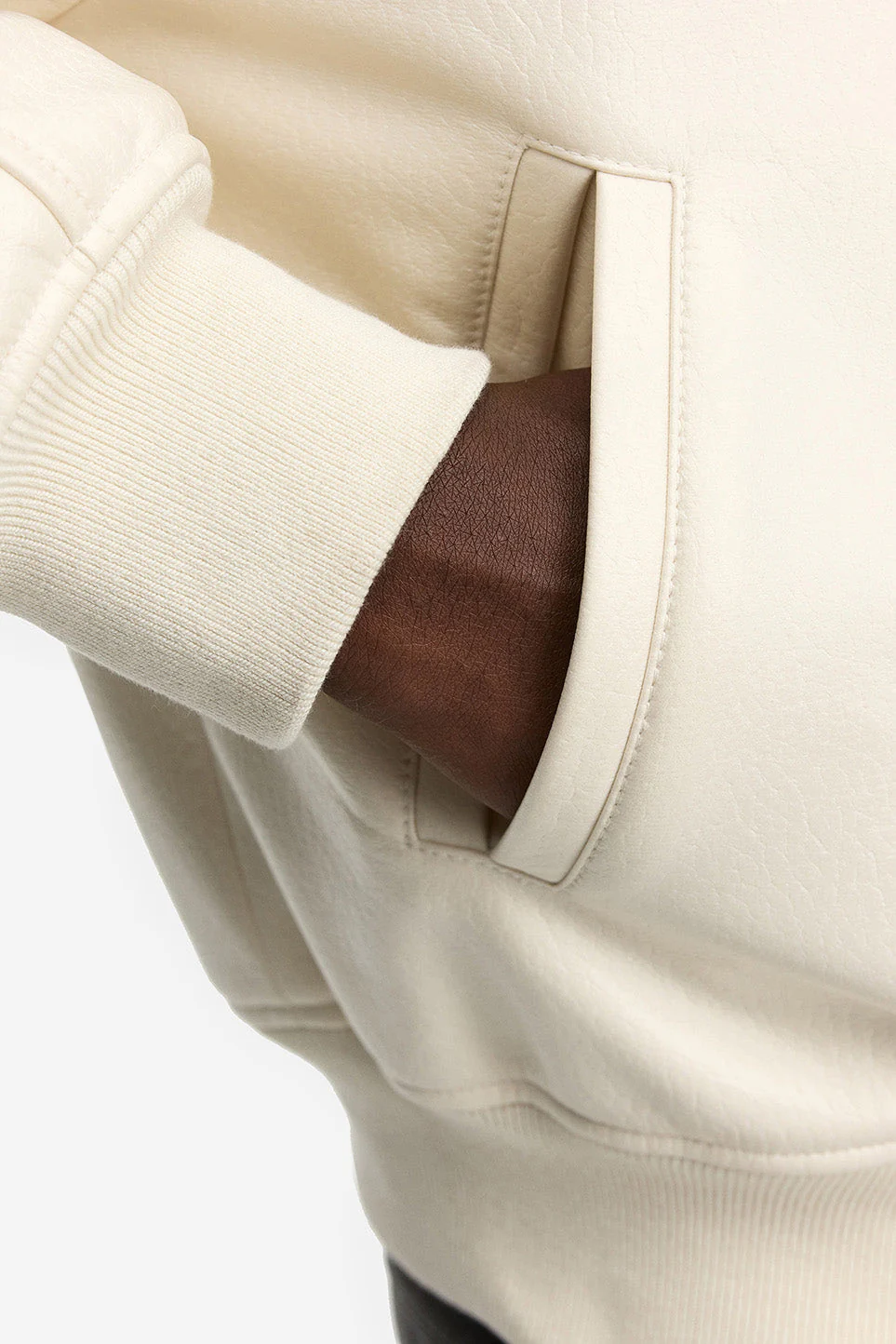 HEAVY HEART LEATHER JACKET WHITE - Image 6