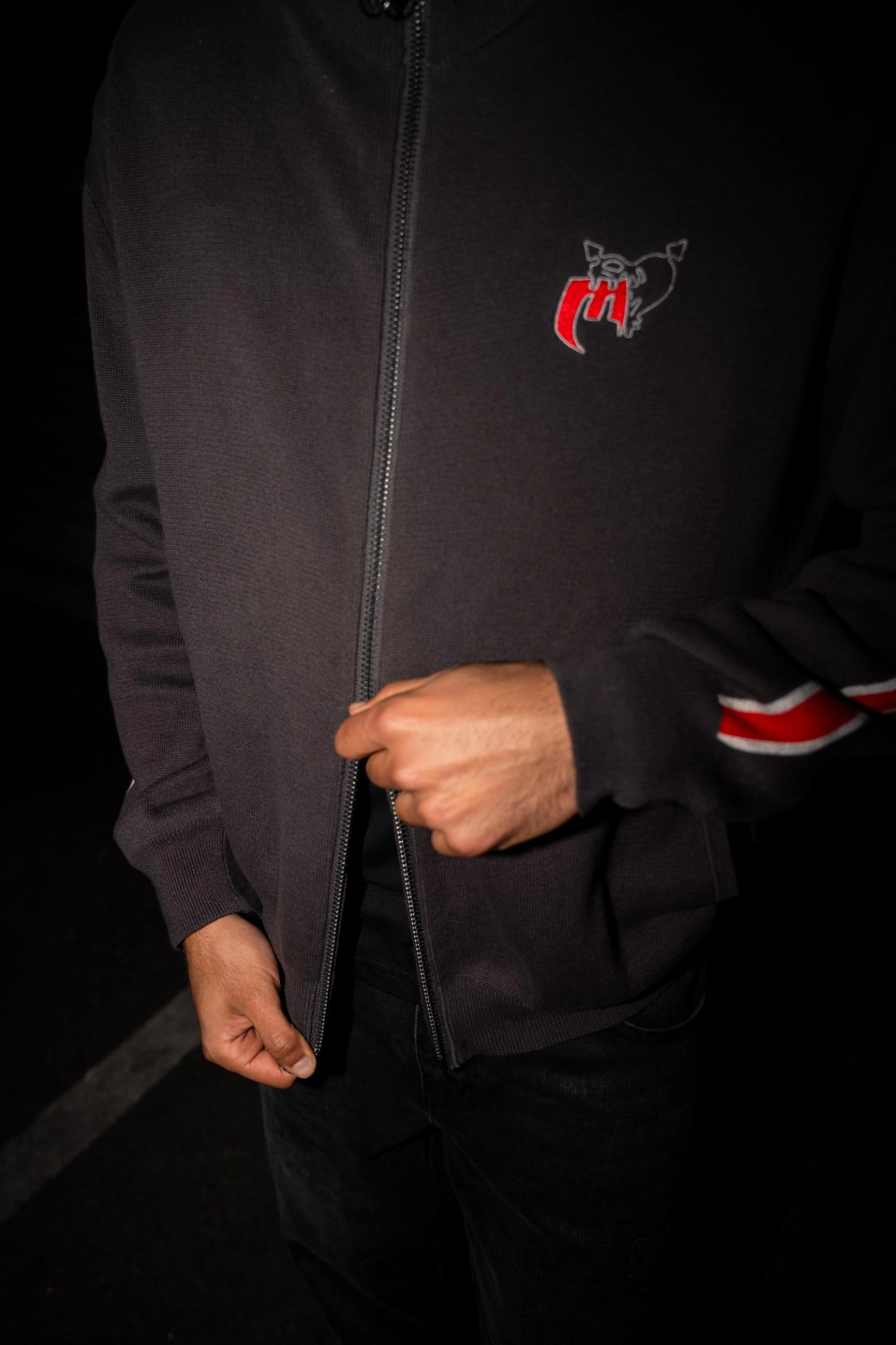 KNIT TRACK JACKET GREY - Image 3