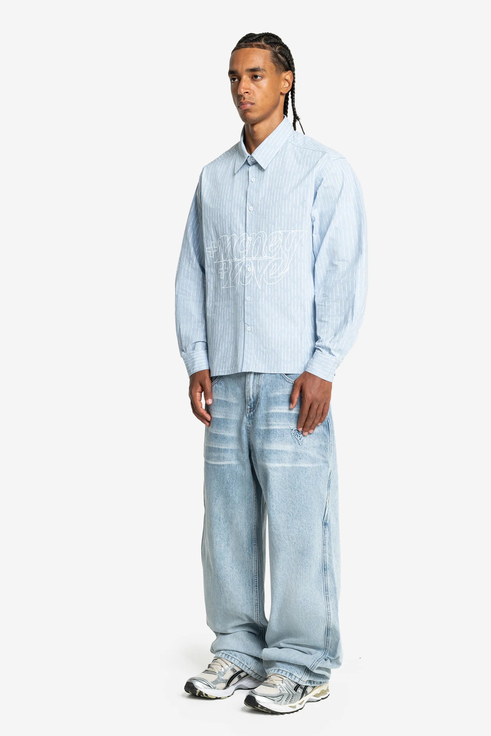 LONGSLEEVE SHIRT BLUE - Image 3