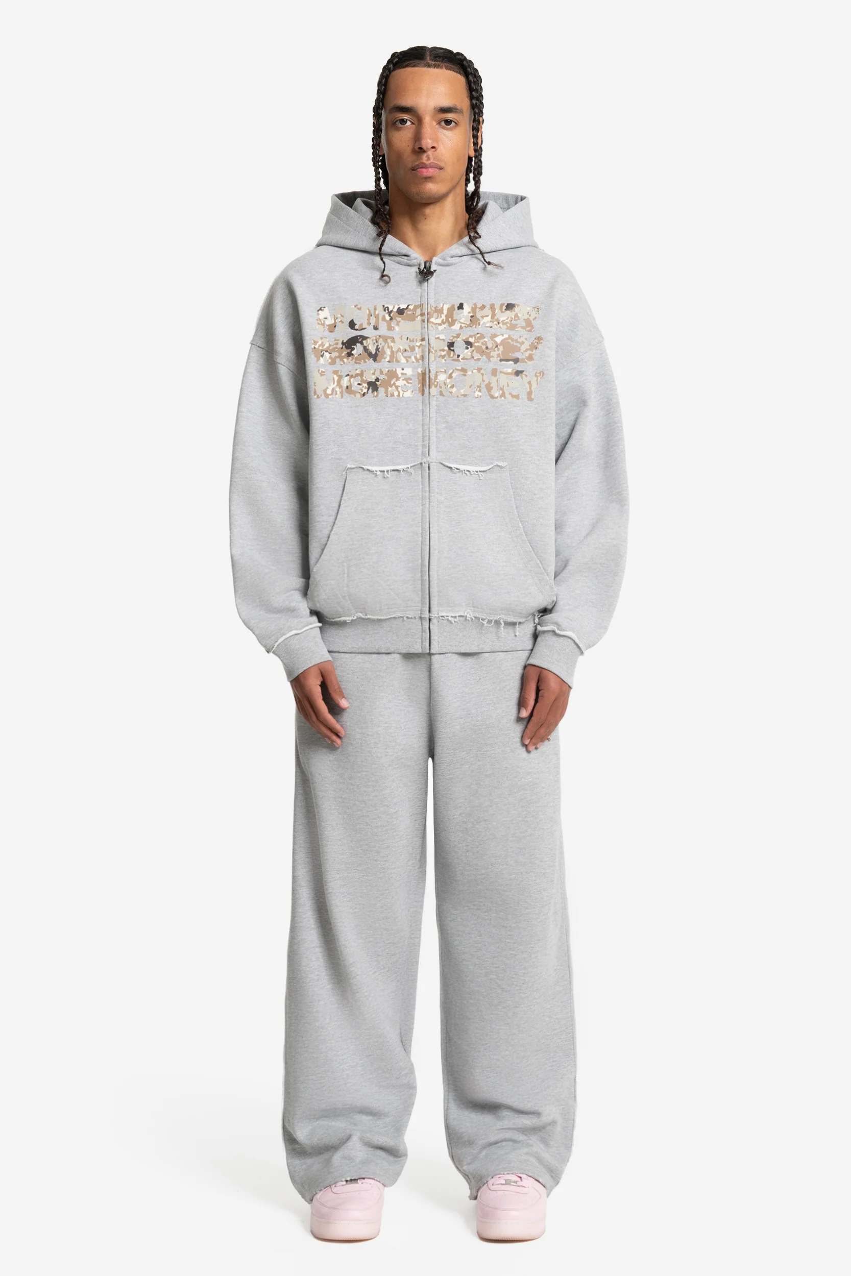 MONEY CALLING FLATLOCK JOGGER GREY MELANGE - Image 4