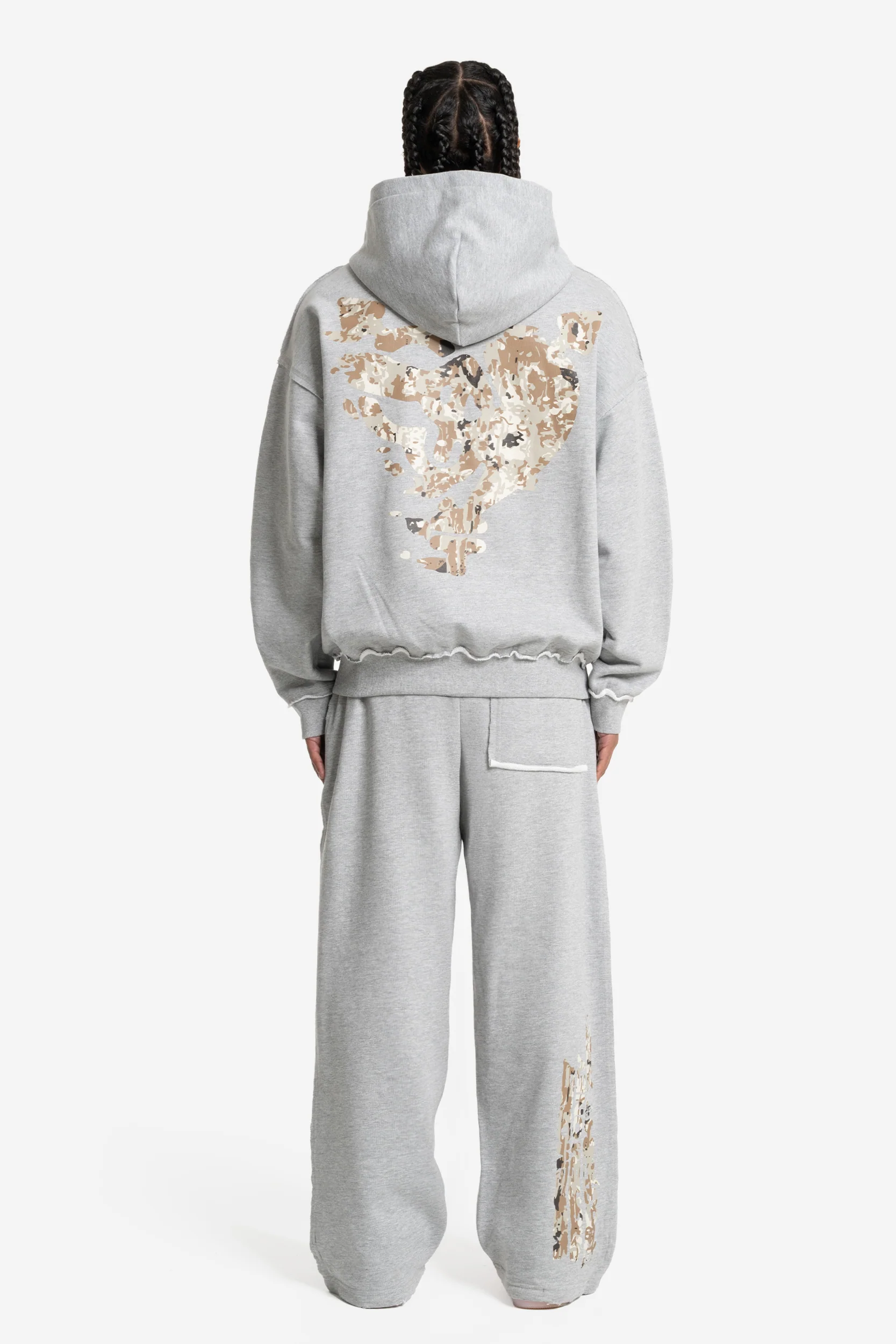MONEY CALLING FLATLOCK JOGGER GREY MELANGE - Image 5