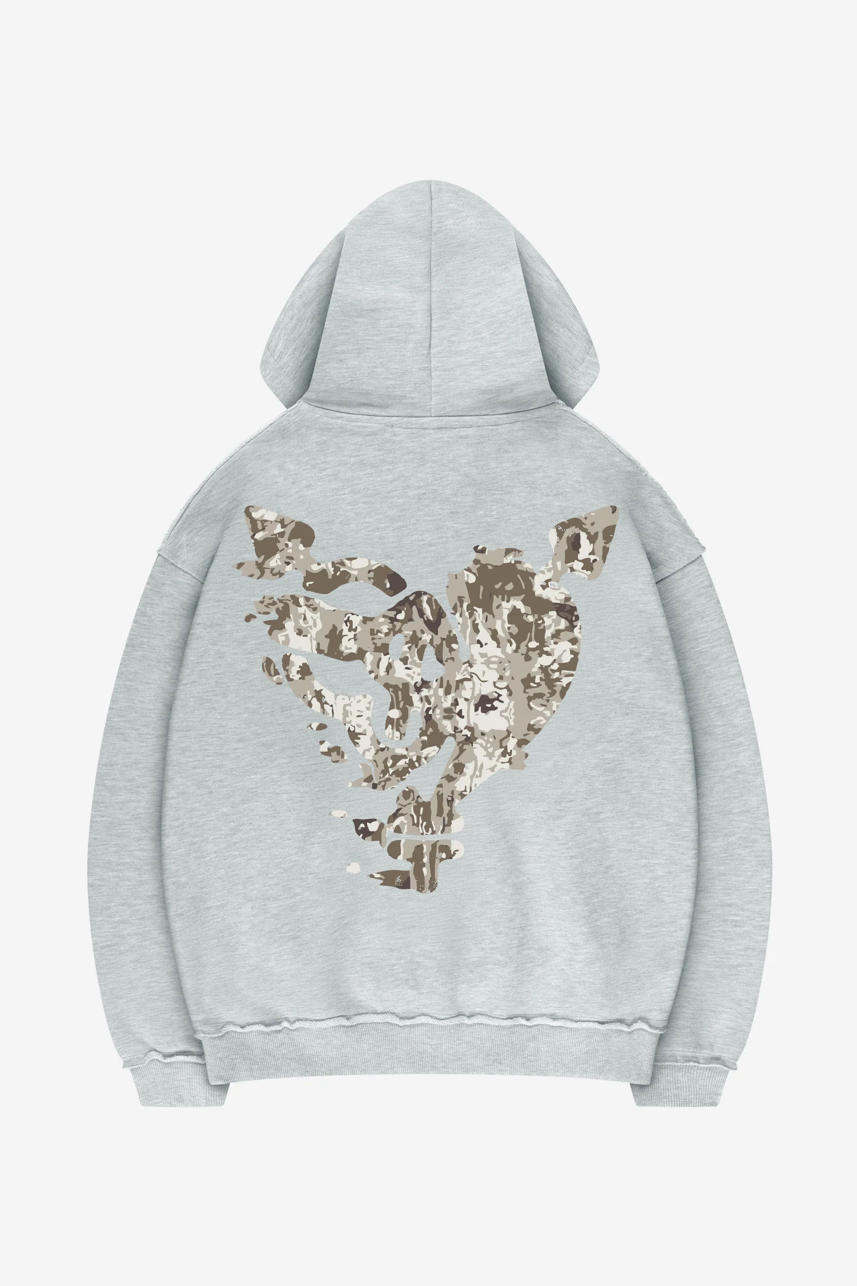 MONEY CALLING FLATLOOK HOODIE GREY MELANGE - Image 6