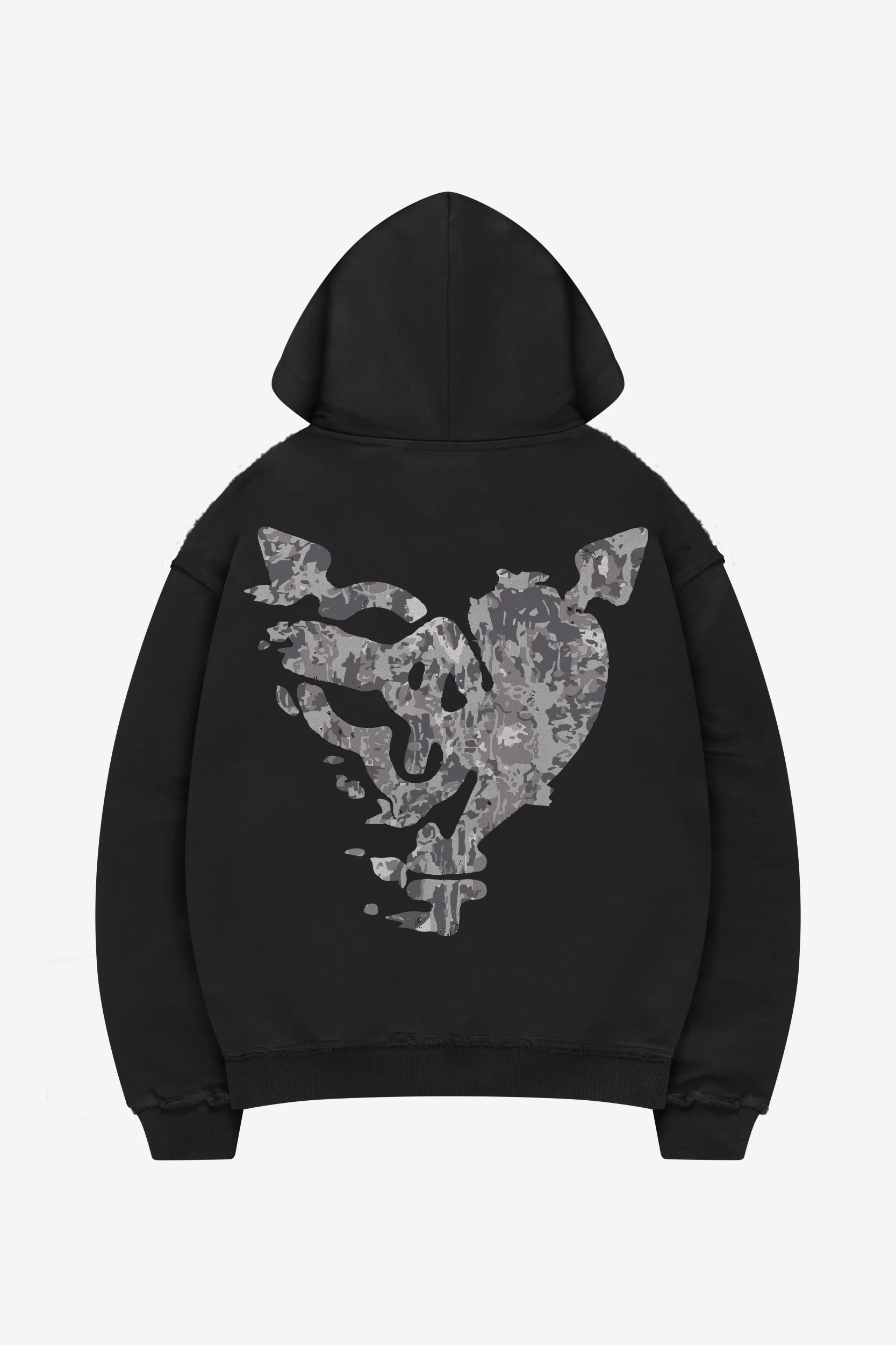 MONEY CALLING FLATLOCK HOODIE BLACK - Image 6