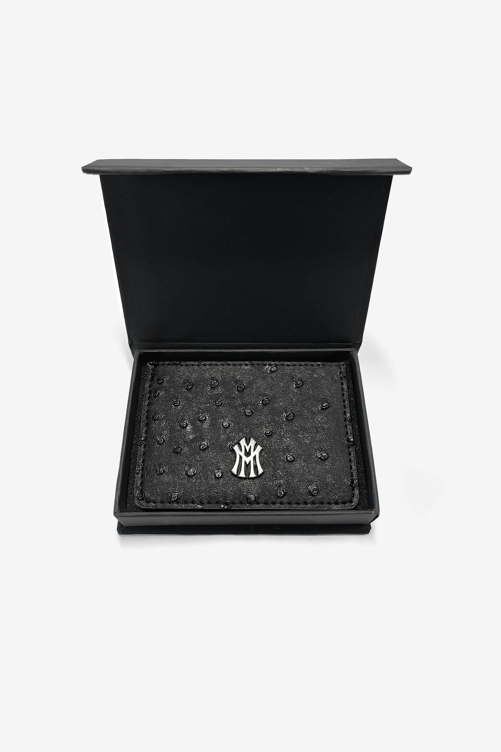 MM CARDHOLDER OSTRICH BLACK - Image 4