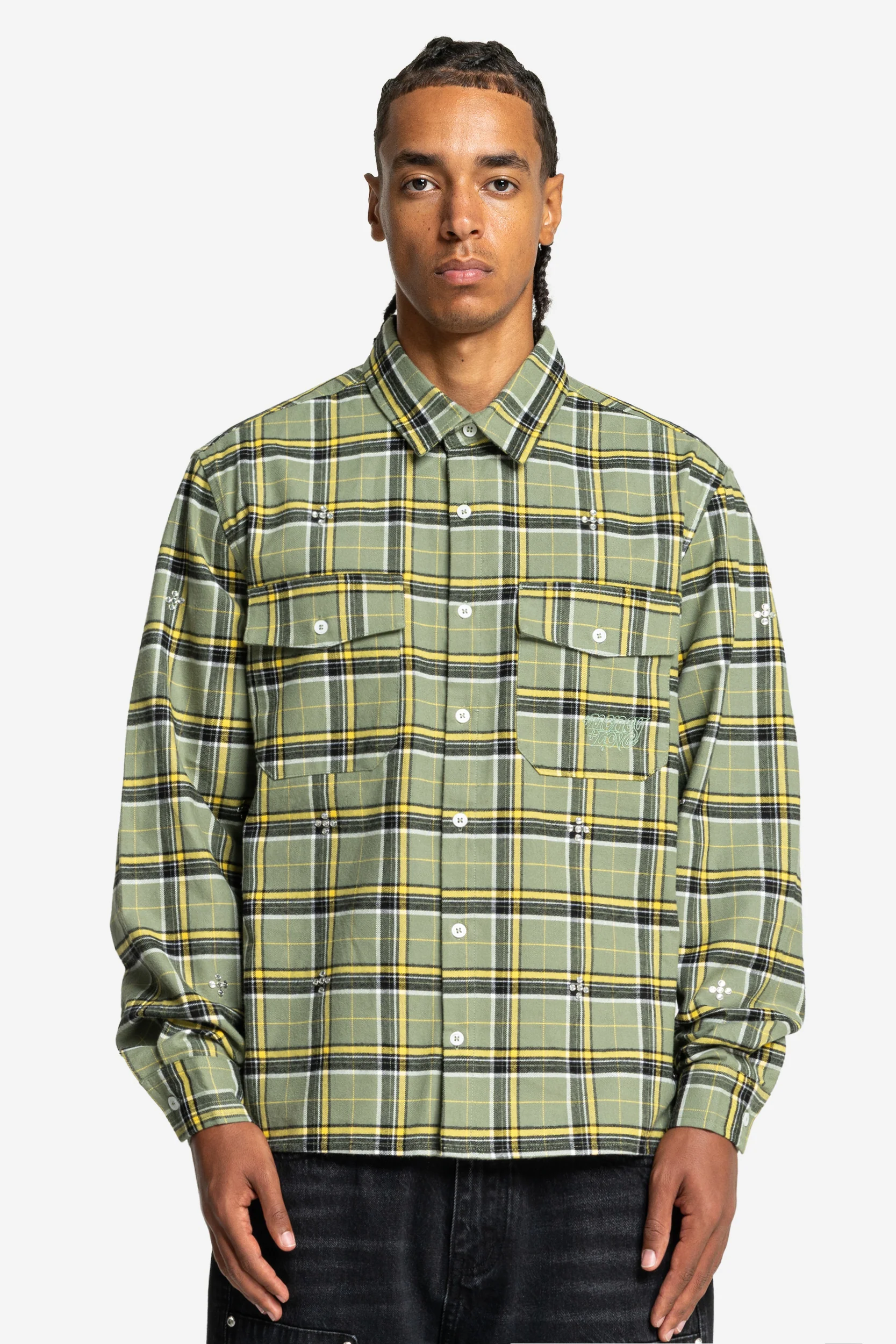 PLUS RHINESTONE FLANNEL GREEN - Image 2