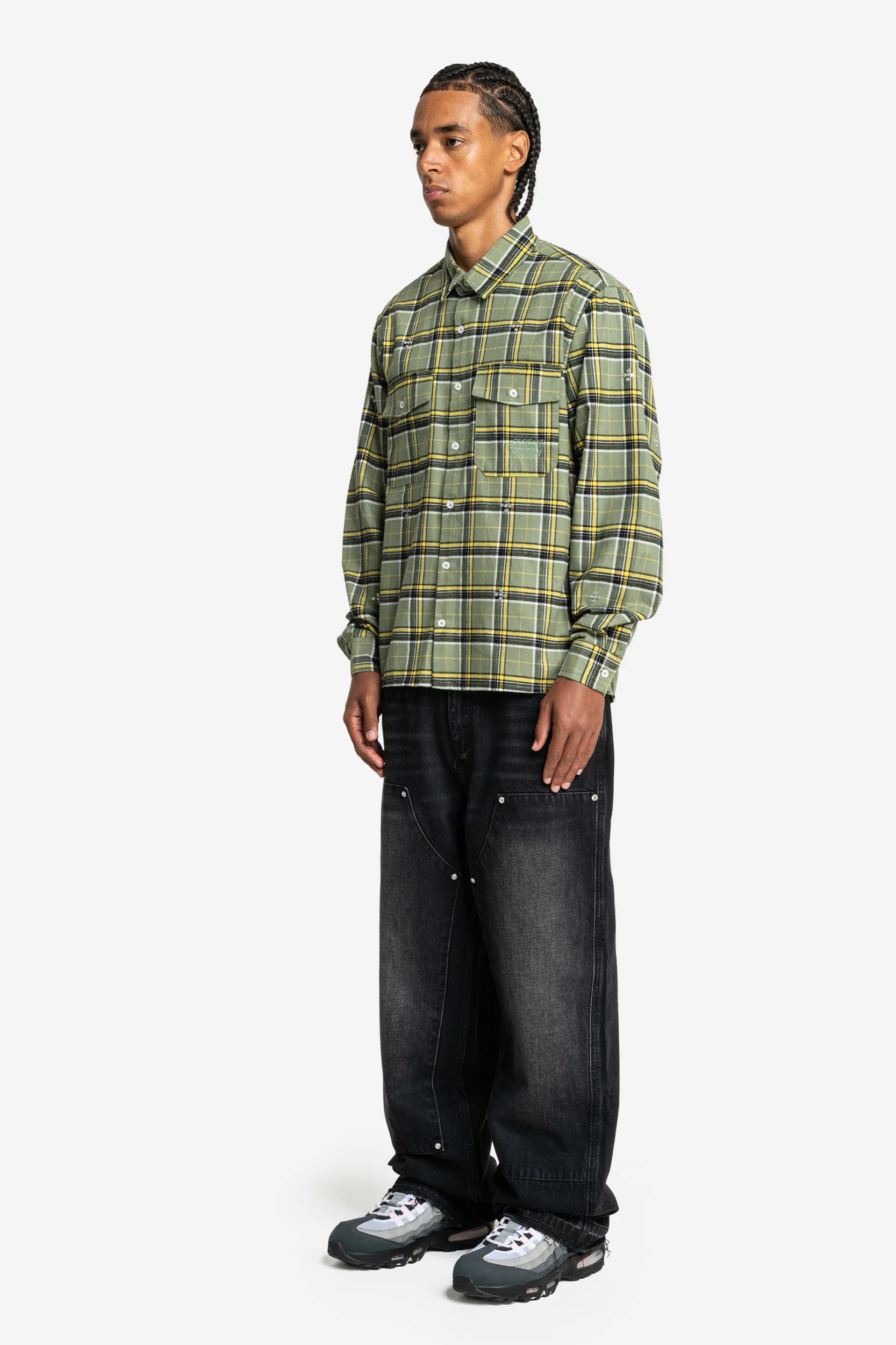 PLUS RHINESTONE FLANNEL GREEN - Image 3