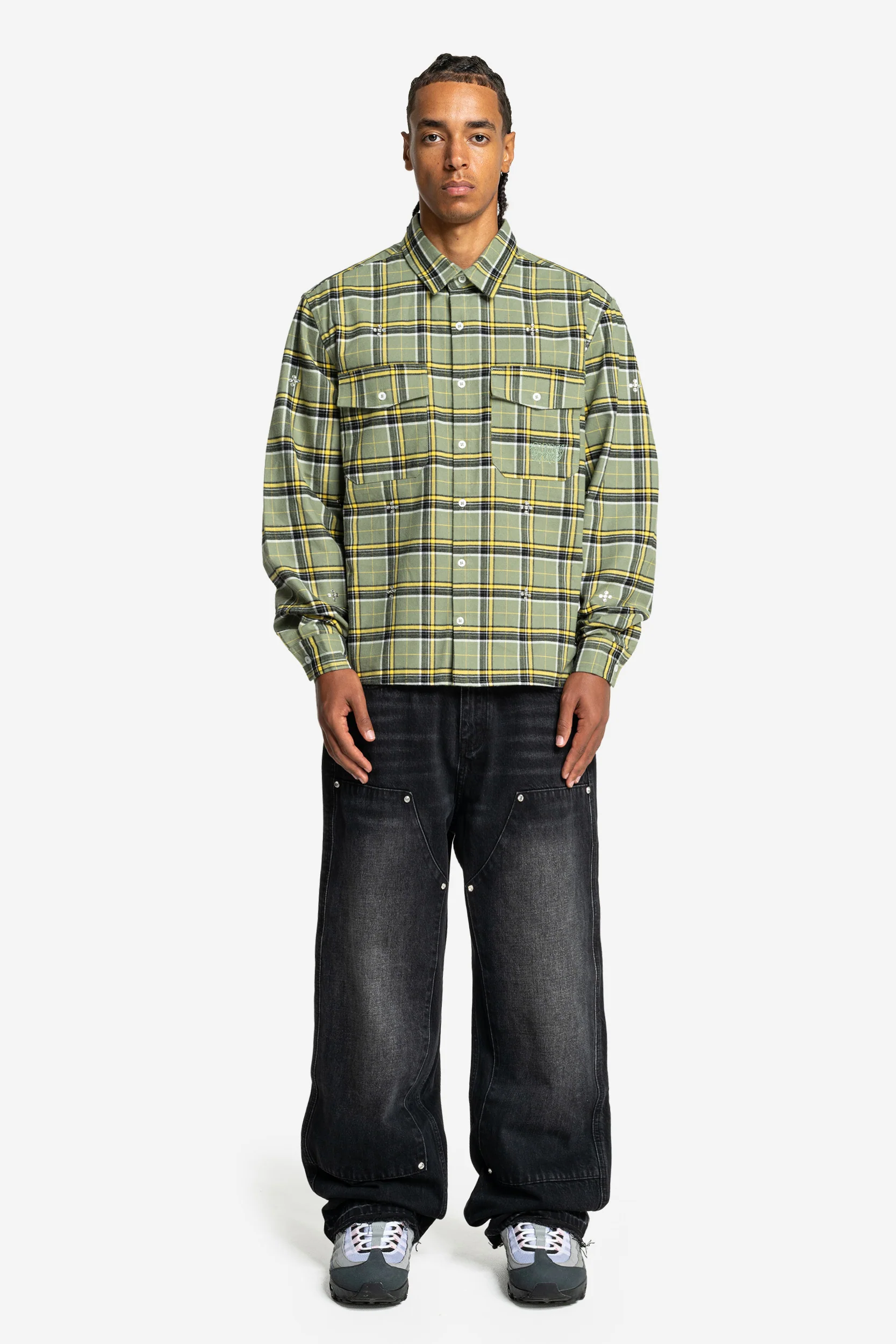 PLUS RHINESTONE FLANNEL GREEN - Image 4
