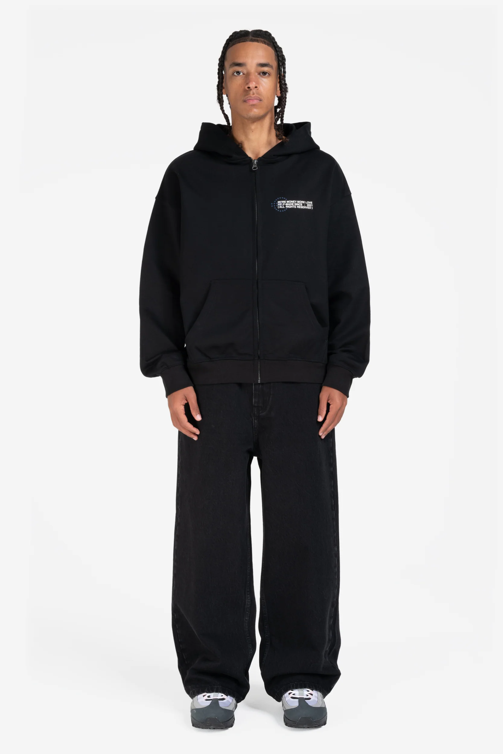 PROFIT ZIP HOODIE BLACK - Image 4