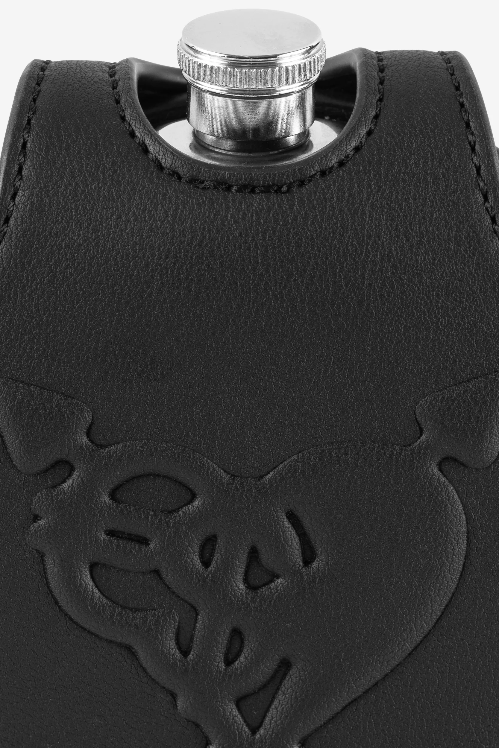 PUNCHED HEART HIP FLASK BAG BLACK - Image 5
