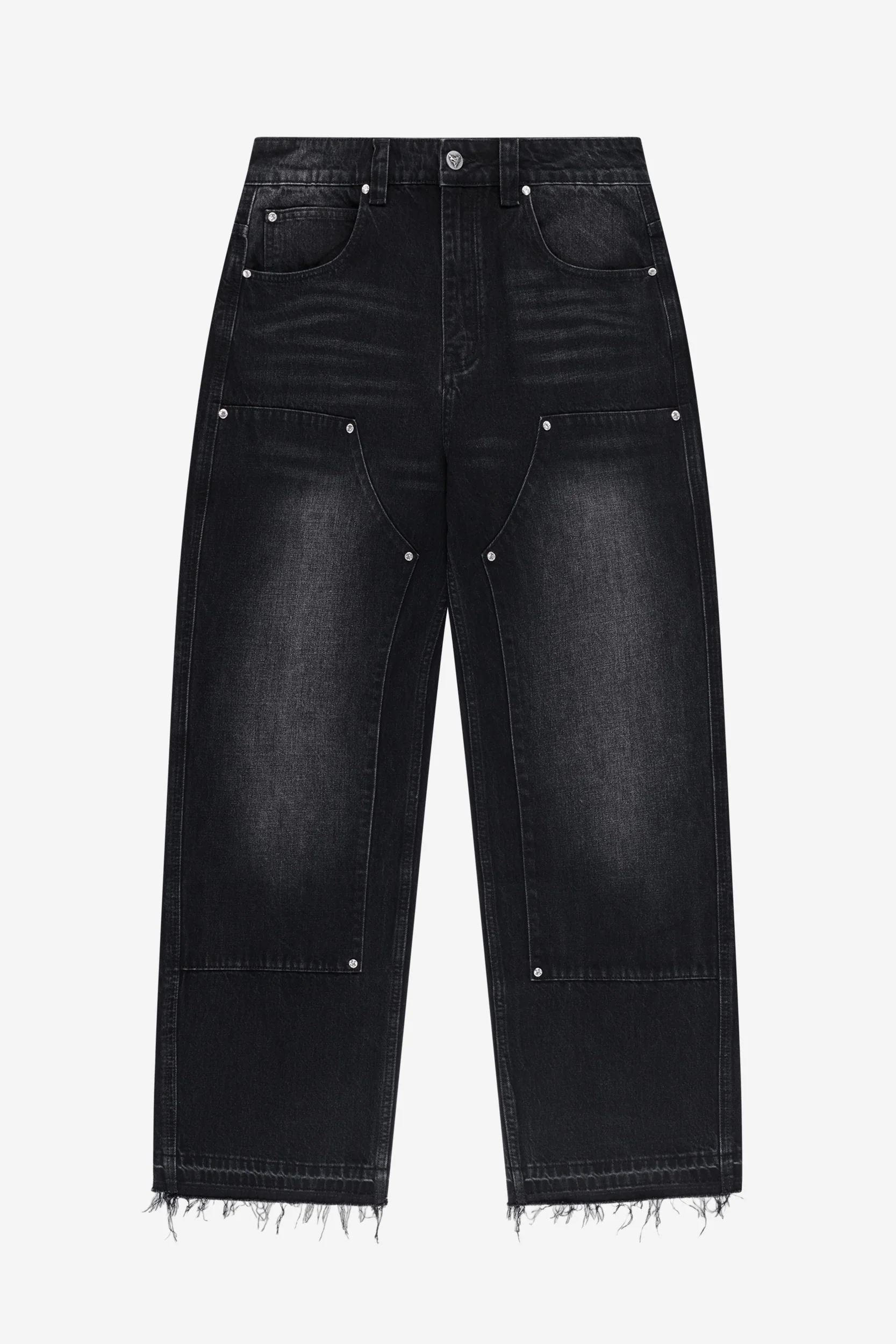 RHINESTONE CARPENTER DENIM BLACK