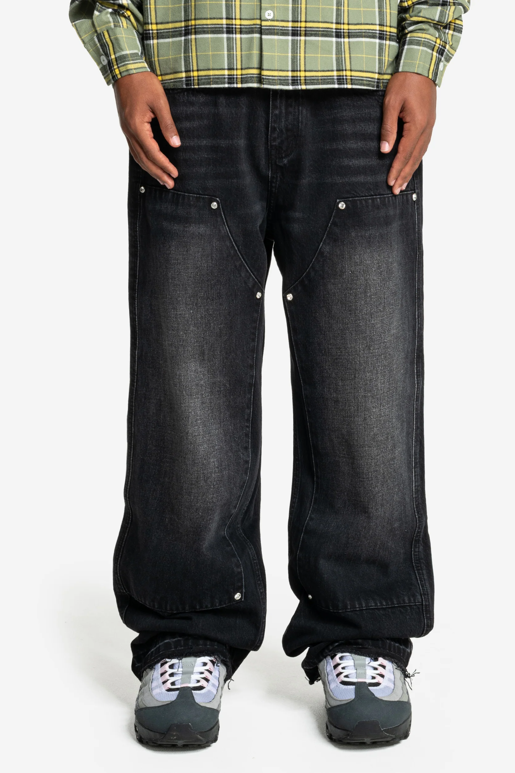 RHINESTONE CARPENTER DENIM BLACK - Image 2