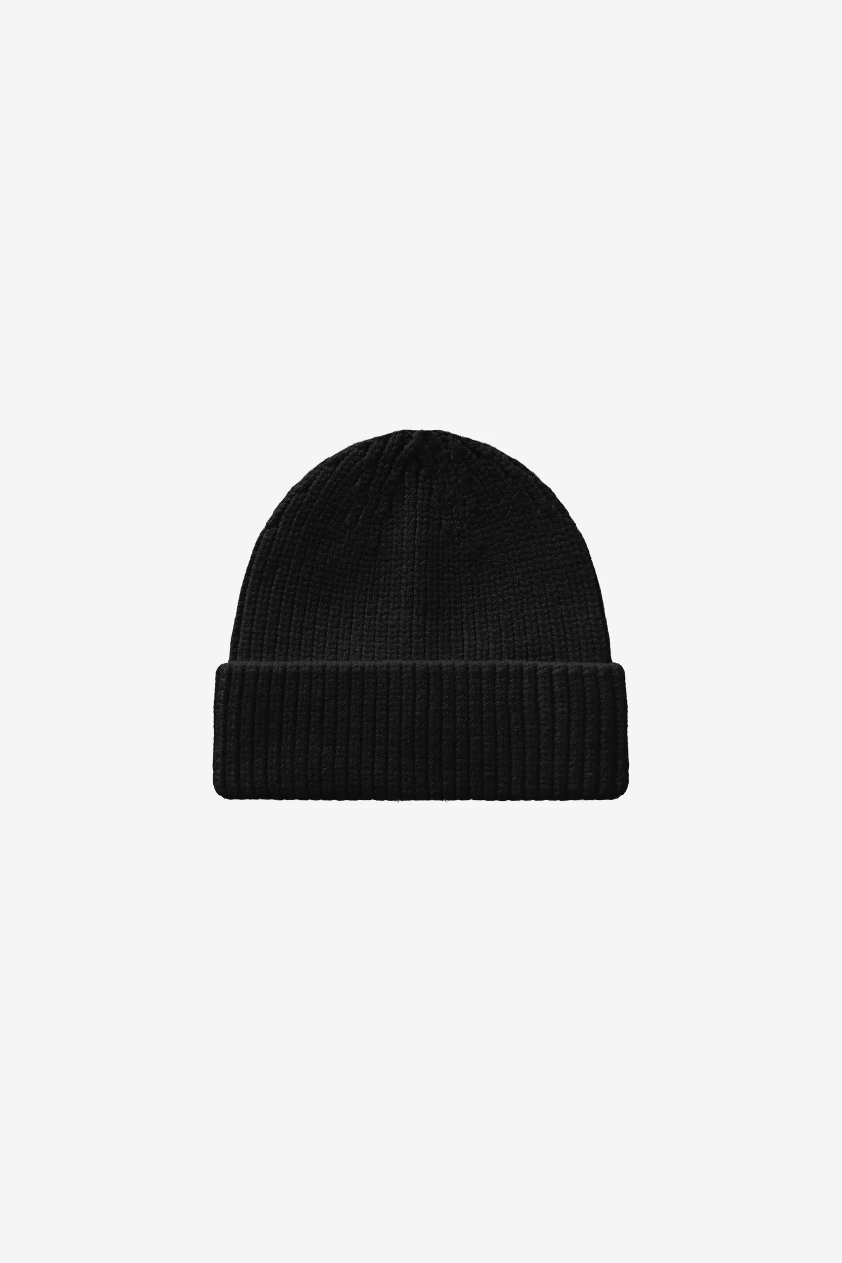 RIB KNIT BEANIE BLACK - Image 3