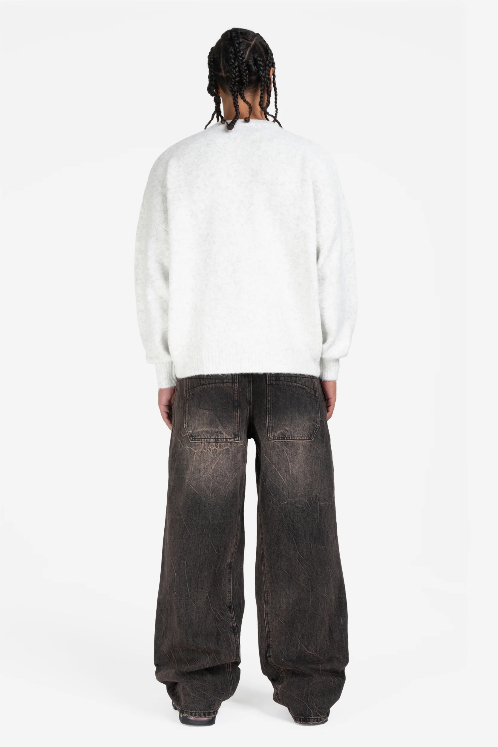RIPPED DISTINCTIVE BAGGY DENIM BLACK - Image 5