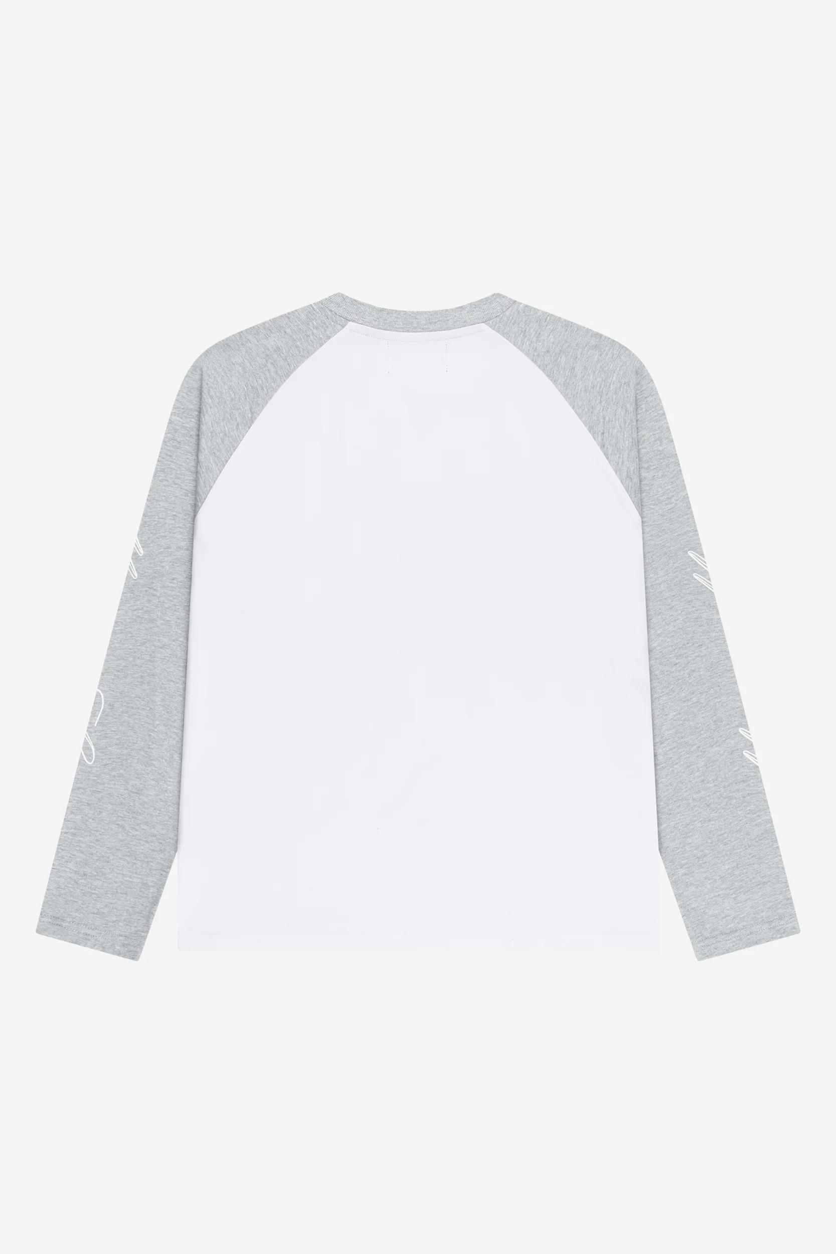 SCRIPT RAGLAN LONGSLEEVE GREY MELANGE - Image 5