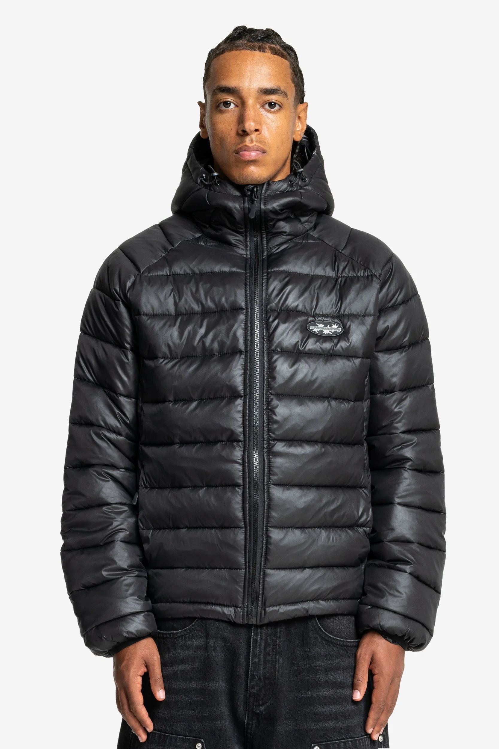 SLIM PUFFA JACKET BLACK - Image 2