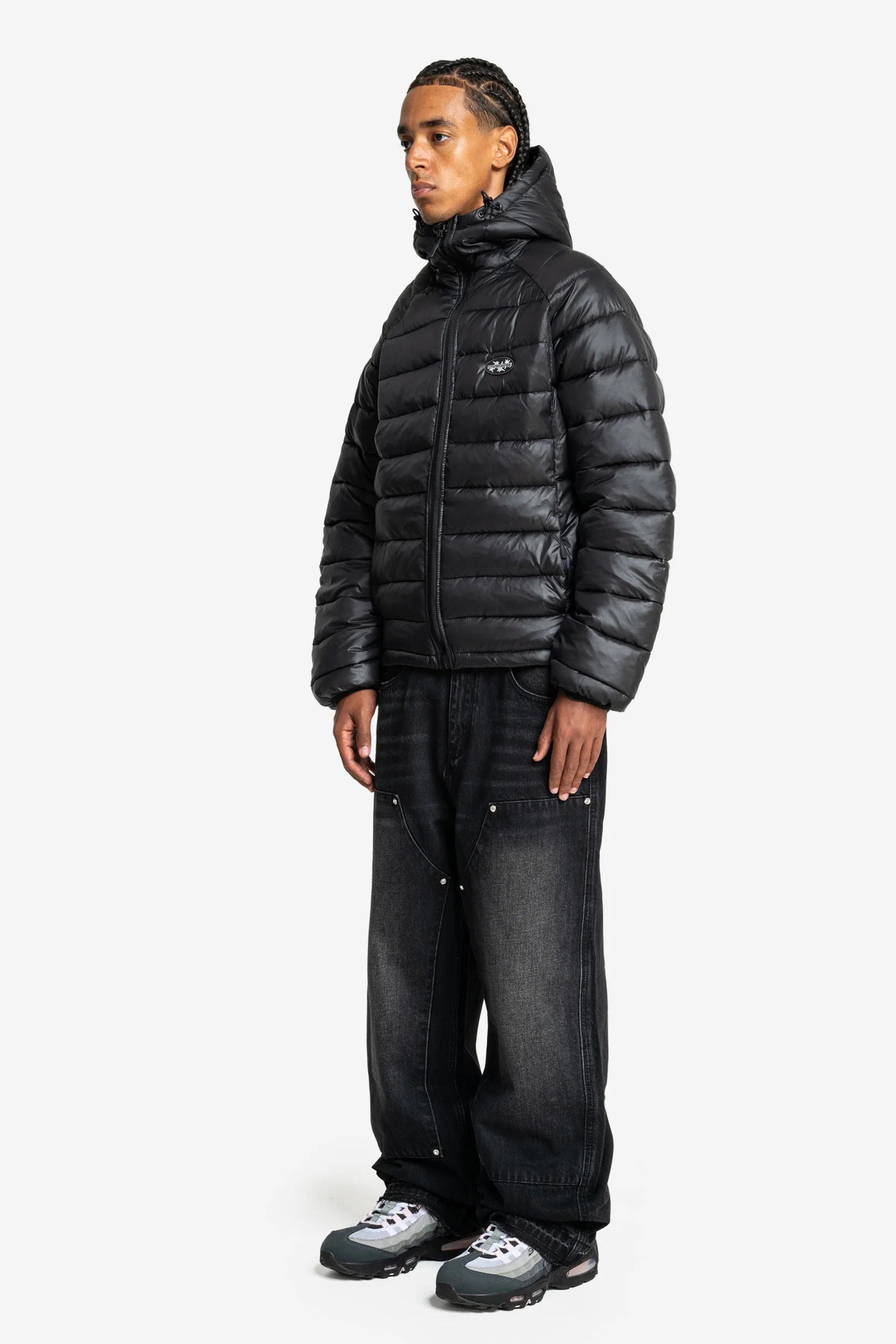 SLIM PUFFA JACKET BLACK - Image 3