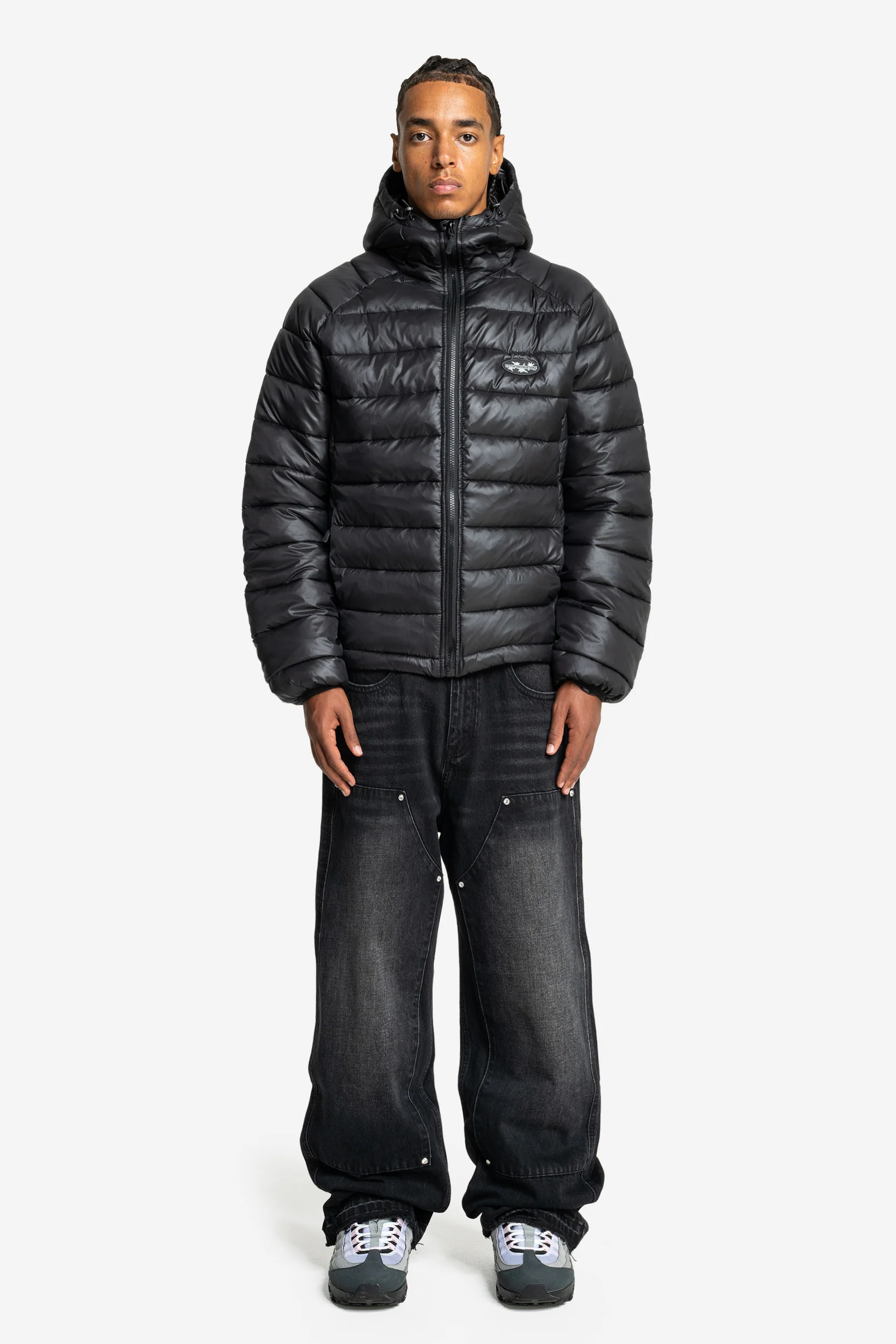 SLIM PUFFA JACKET BLACK - Image 4