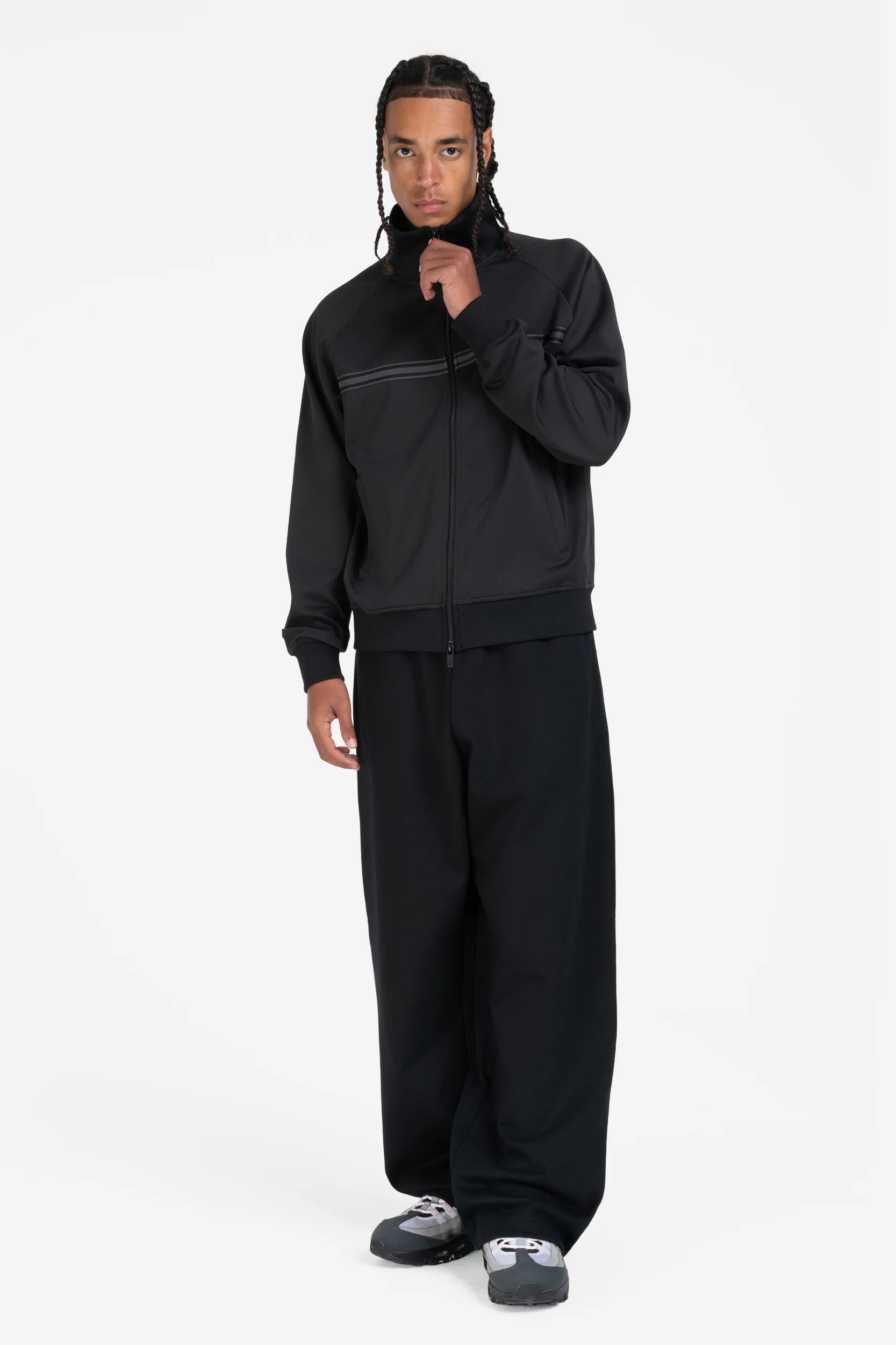 STRIPED TRACK JACKET BLACK - Image 5