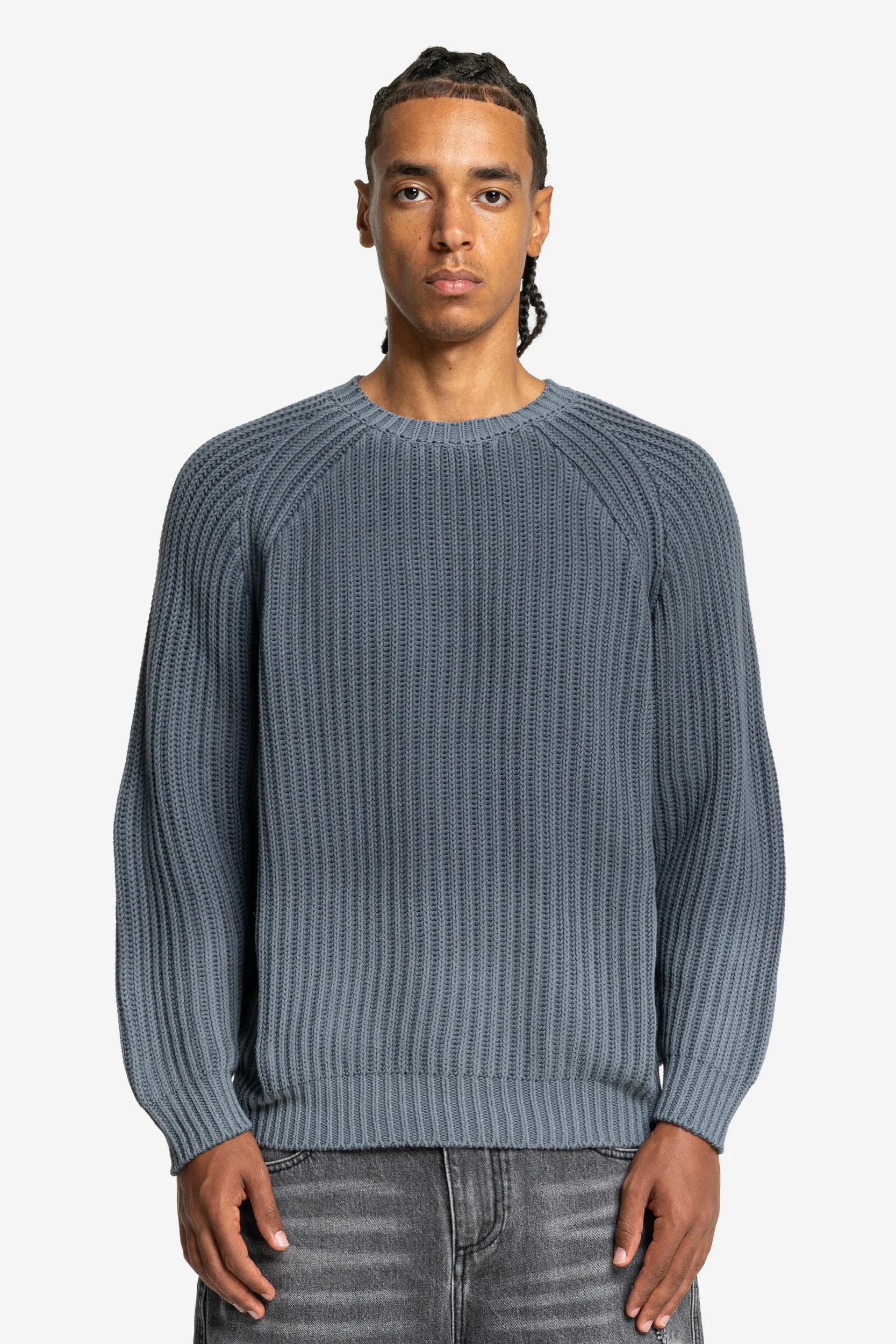 WASHED KNIT SWEATER ANTRACITE - Image 2