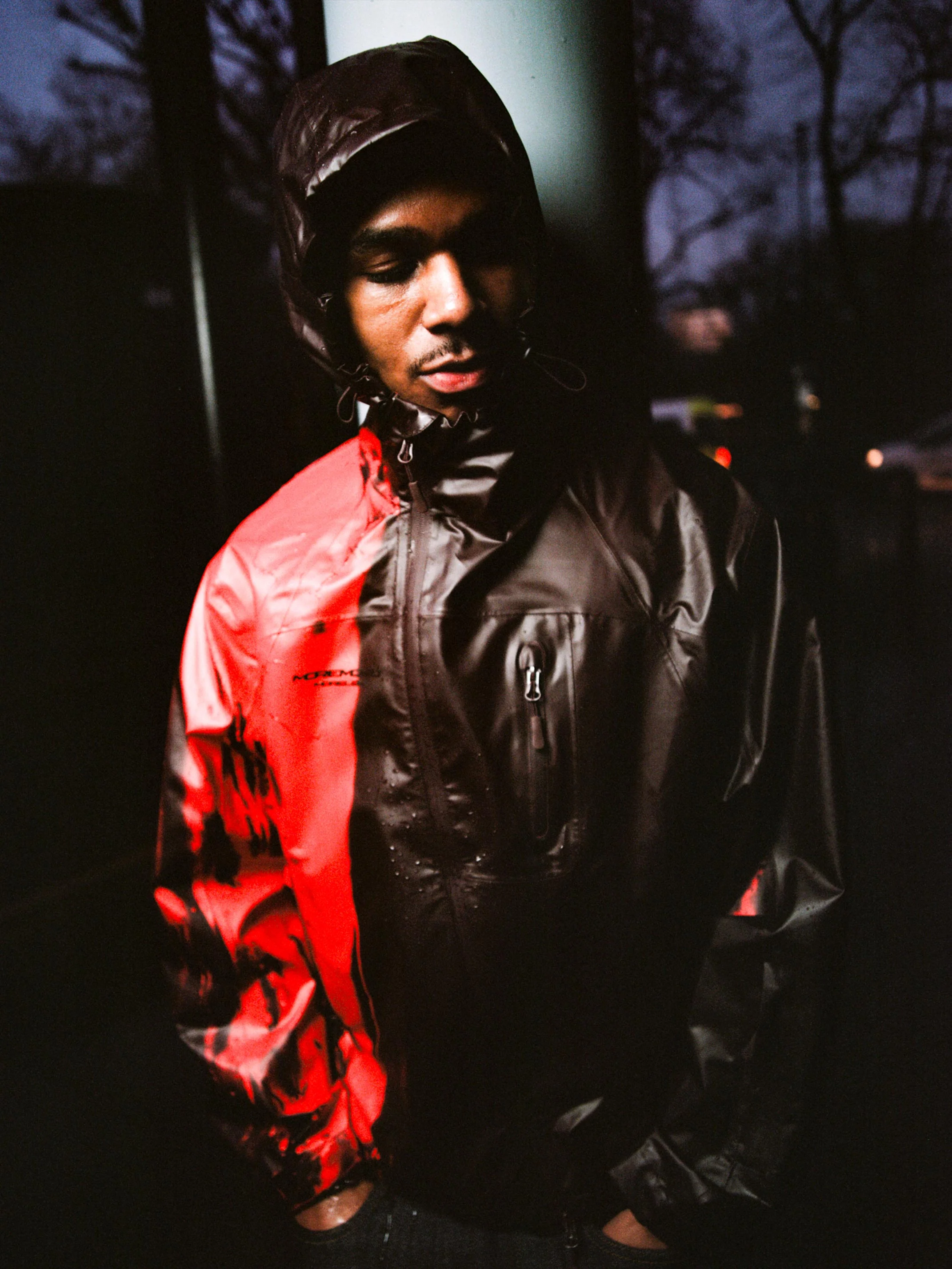 WATERPROOF THERMAL SHELL JACKET INFRARED + RAW BASE DENIM - Image 3