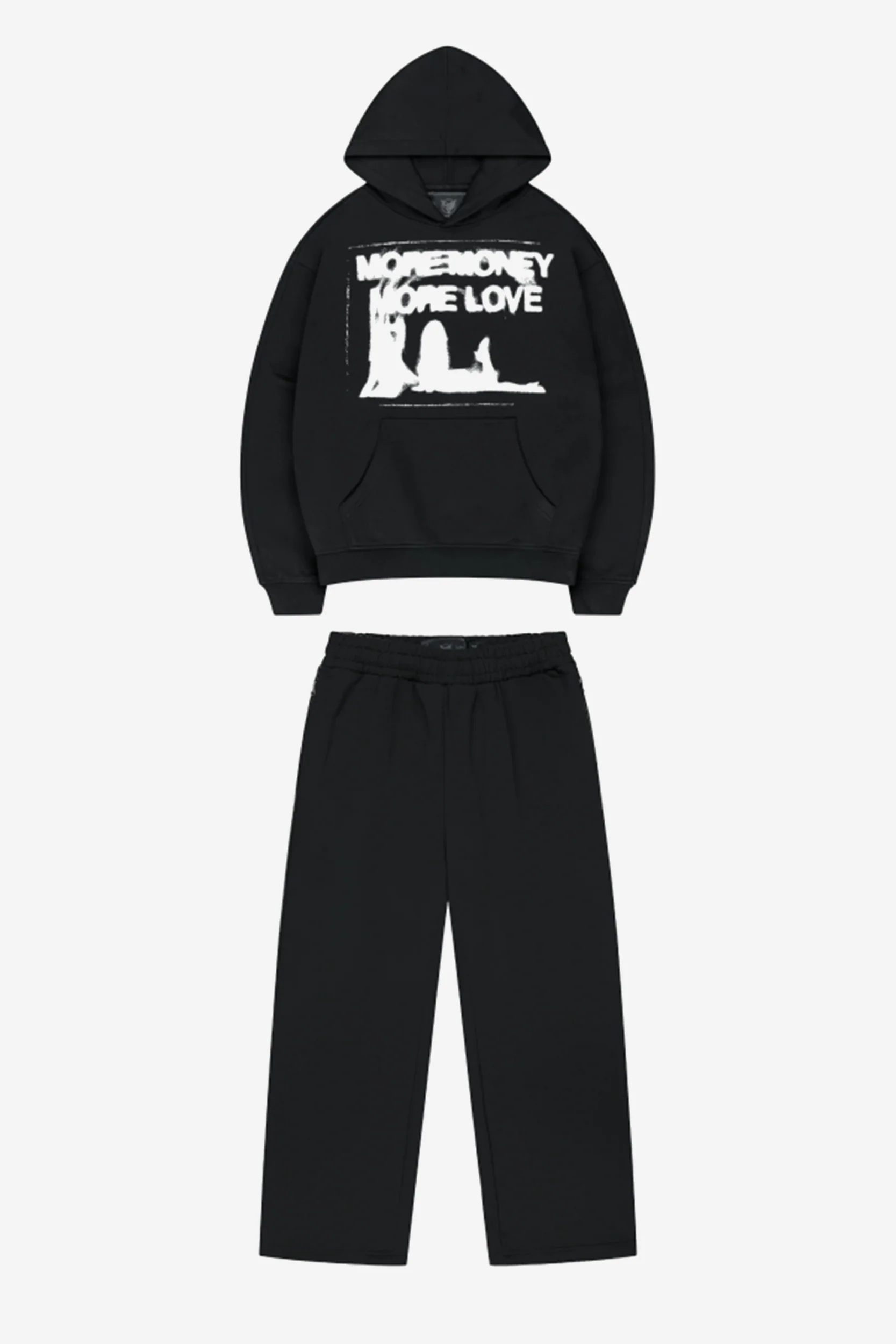 WET DREAM HOODIE BLACK + OPEN LEG JOGGER BLACK