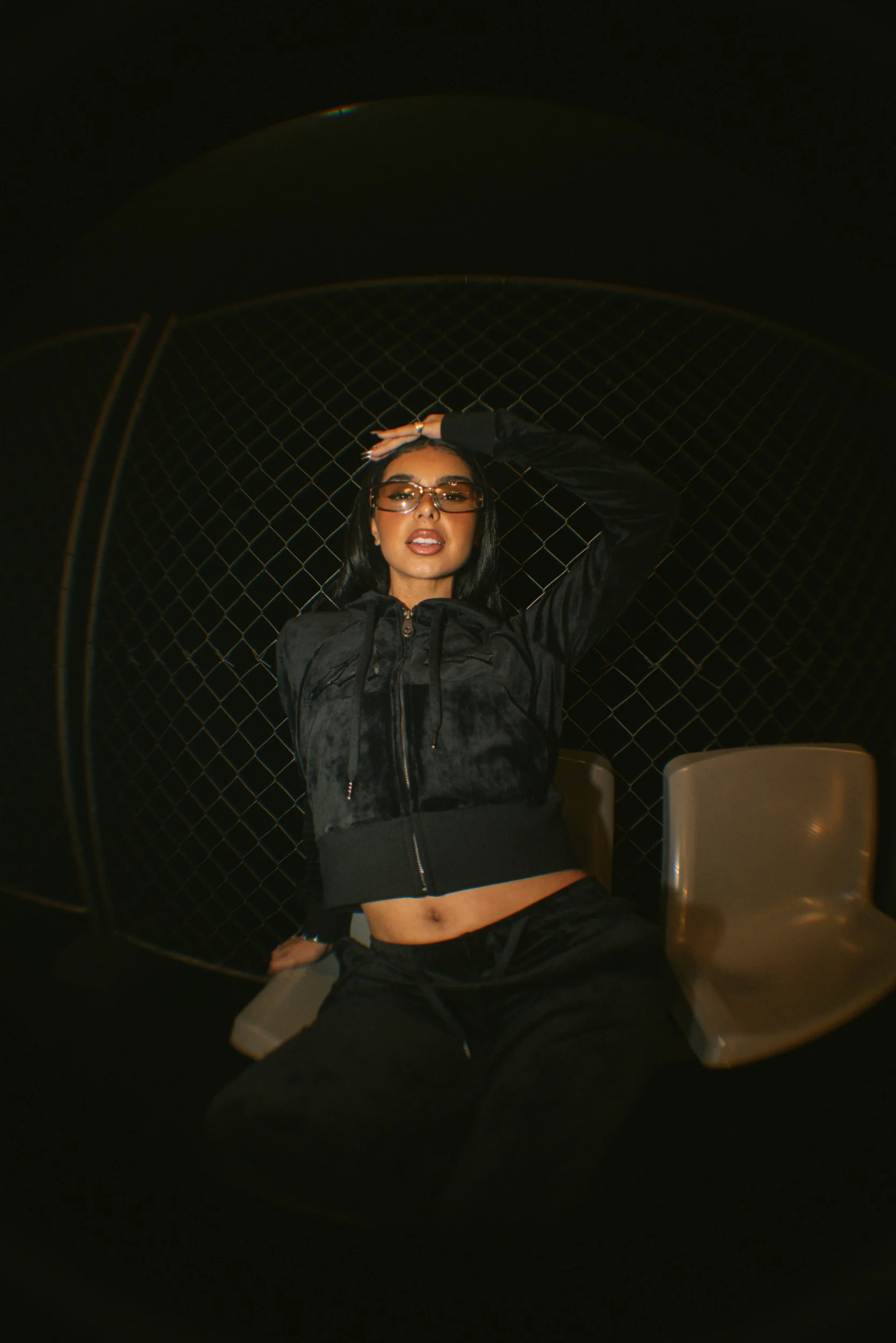 WOMEN'S VELOUR JACKET BLACK - Image 3